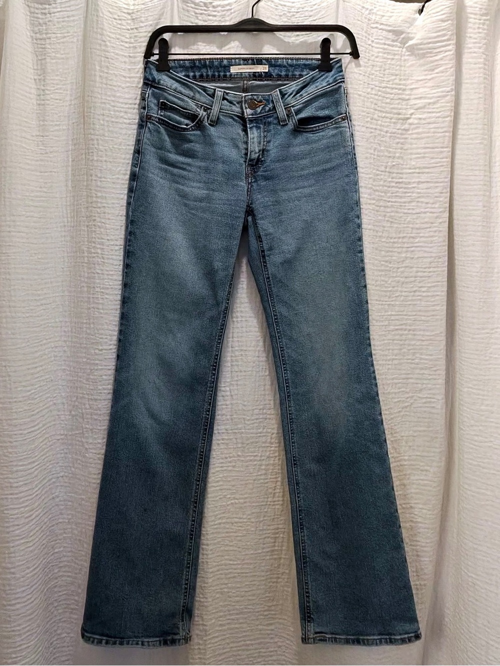 Levi's Superlow Bootcut Jeans Light Wash Low Rise Y2K Denim Size 25